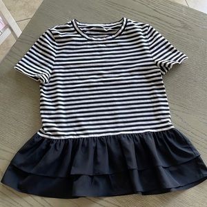 Kate Spade Brooke Street peplum top size S